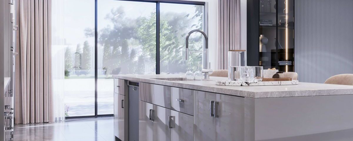 Frameless High Gloss Gray