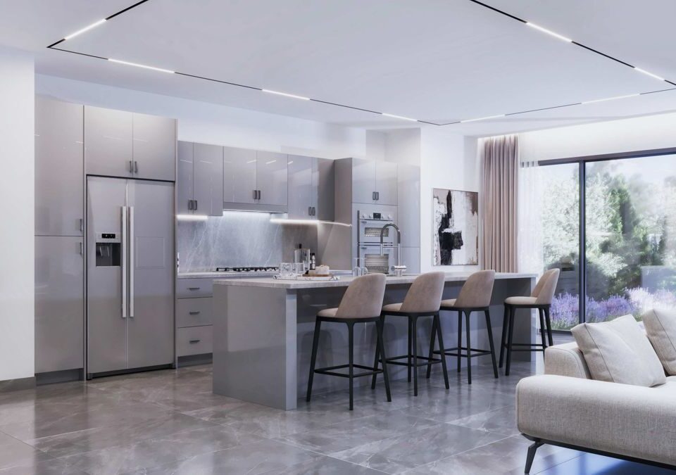 Frameless High Gloss Gray