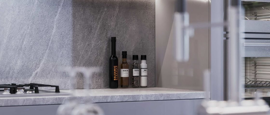 Frameless High Gloss Gray