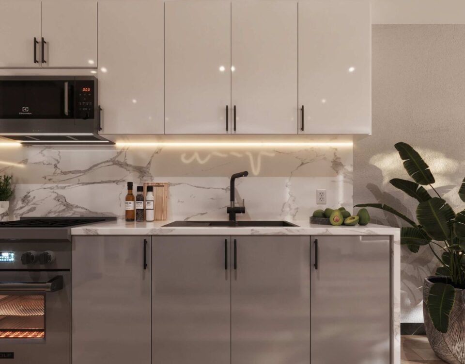 Frameless High Gloss White and High Gloss Gray