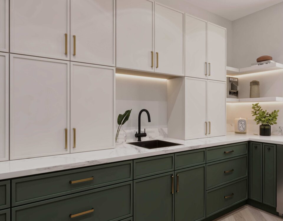 Slim Shaker Aston Green and Dove White